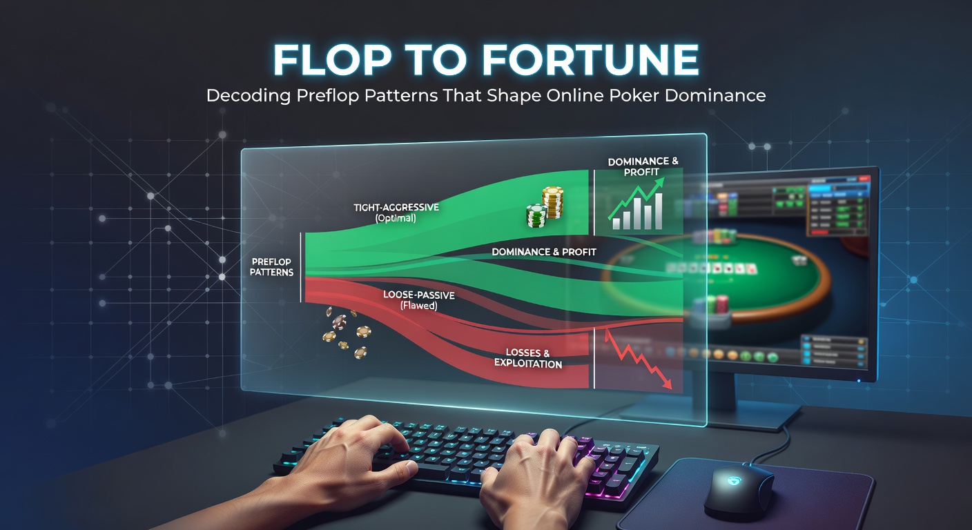 Visualisatie van stackdiepte charts voor preflop actions in online poker toernooien en cash games