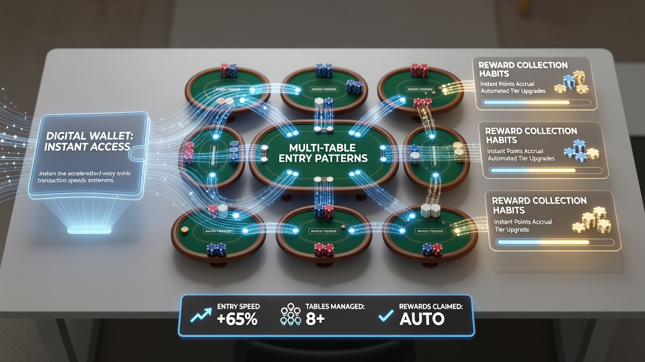 Beloningsinzameling via digitale portemonnees in poker