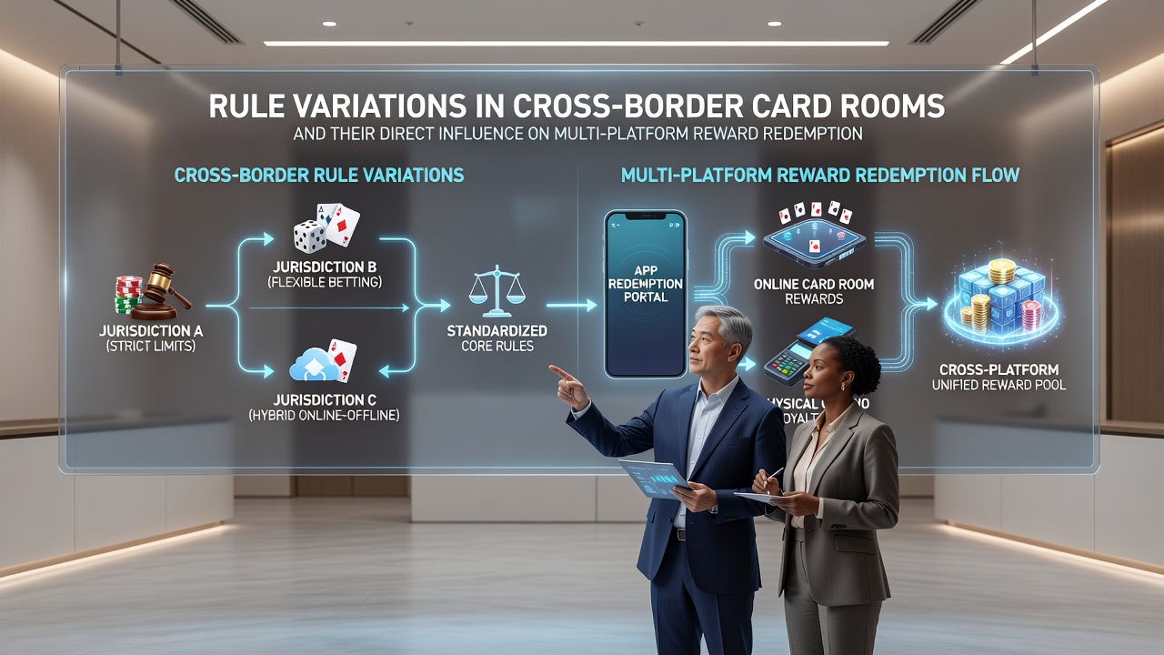 Schermweergave van multi-platform beloningsdashboard met puntenoverdrachten en verlossingsopties tussen verschillende kaartkamers